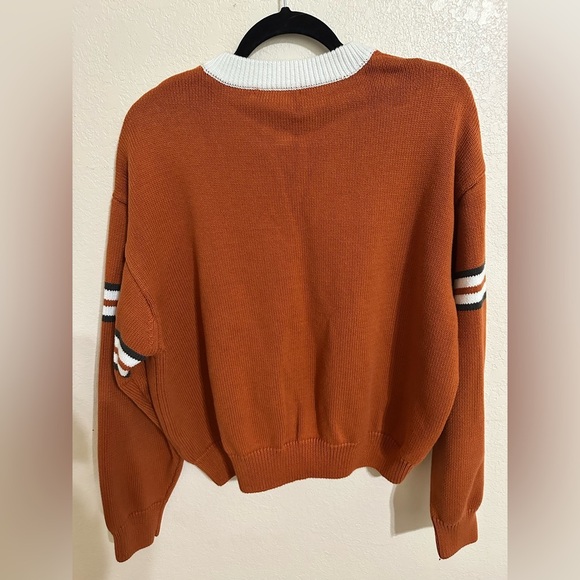 Texas Longhorn Patched Sweater with Lace-Up Detail - Picture 4 of 9